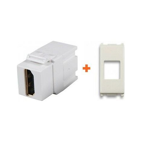 Keystone presa hdmi incasso femmina-femmina compatibile Vimar Idea grigio scuro