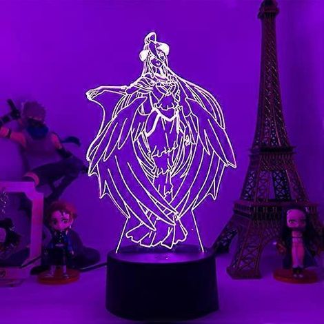 SCSYV Anime-Overlord-Figur – Albedo LED-Nachtlicht – Dekorative 3D-Lampe – Geburtstags- oder Weihnachtsgeschenk für Anime-Fans (1/3)
