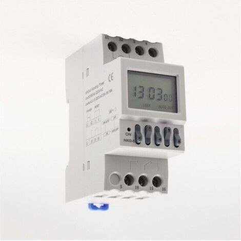 NKG5 micro-ordinateur numérique à double canal, interrupteur de minuterie, relais, contrôleur d'éclairage public, retard de cycle mensuel 1 (cycle annuel 220 V) (1/4)