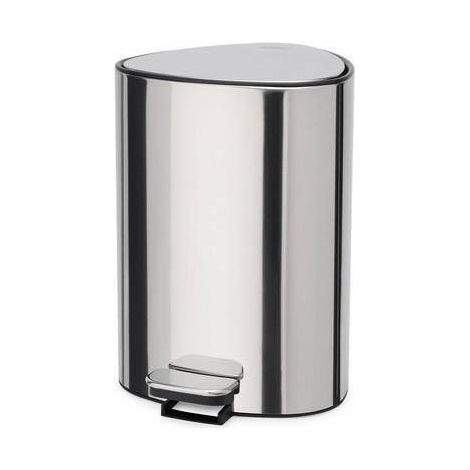 Joseph Joseph EasyStore Luxe Pattumiera a Pedale, 5 Litri, Coperchio con Chiusura Silenziosa, Secchio Rimovibile, Bagno, Camera da letto, Ufficio, Acciaio Inox (1/5)