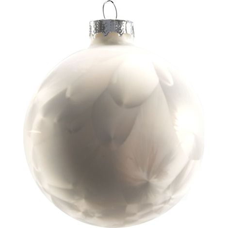 TrendLine Weihnachtskugeln aus Glas Ø 80 mm 6 Stück weiß Christbaumkugeln Xmas (1/3)