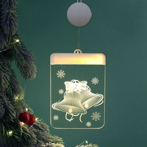 Guirlande Lumineuse De Noël - Rideau Lumineux À Accrocher - Pour Fenêtre Arbre Et Décoration Intérieure Extérieure - 3 Piles AAA Non Incluses (1/2)