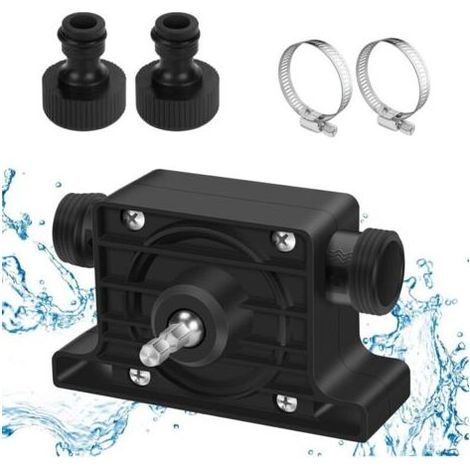Pompe à Eau et Huile pour Perceuse, Mini Pompe Portable d'entraînement de Perceuse Électrique, Pompe de Vidange Miniature sur Perceuse à Haut Débit pour Maison Jardin Mini Piscine Fontain (1/4)