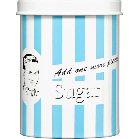 Premier Housewares Add one more please Blue Sugar Canister (1/3)