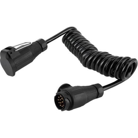 Eosnow Cble adaptateur 13 broches à 13 broches, rallonge de prise de remorque, cordon à ressort pour voiture, caravane, camping-car (1/4)
