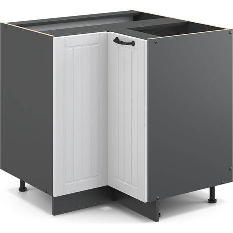 Mobile ad angolo cucina Fame-Line, Bianco casa di campagna, 80.5 cm senza piano di lavoro, Vicco