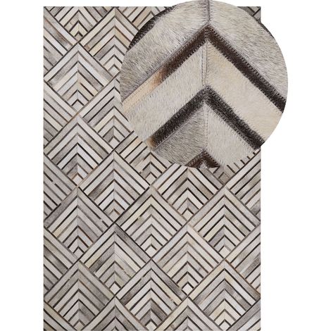 Teppich TEKIR Beige 140 x 200 cm Echtleder (1/5)