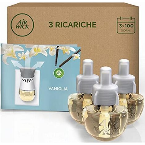 Airwick 3 Ricariche per Diffusore Elettrico di Oli Essenziali, Fragranza Vaniglia Thè Bianco (1/5)