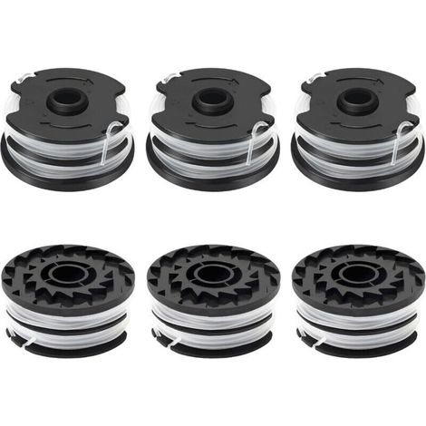 6 Pièces Bobine de Fil Convient pour Parkside TLP-01,Rechange Coupe Bordure pour Parkside PRTA 20-Li C3, A1, B1, B2, PRT 550 A1, A2, A3, A5, B6, PRT 300 A1,Ø1,6mm10m Longueur(6 Bobine) (1/5)