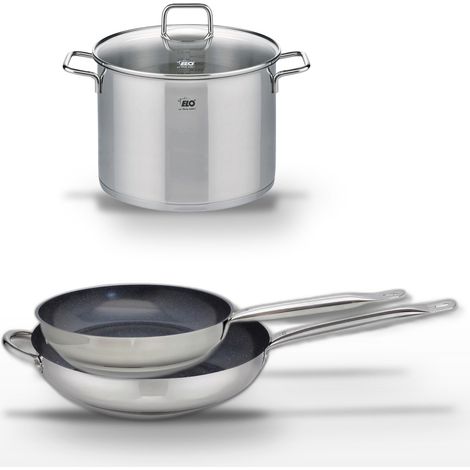 Lot 2 Poêles 28/32cm Elo Profi Therm Platinum et Faitout 26cm (1/5)