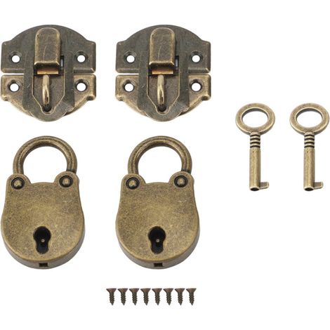 Cadenas ours vintage, loquet alliage zinc, serrures décoratives, bronze (pour coffrets, boîtes à bijoux)