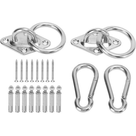 Kit di sospensione a soffitto in acciaio inox, staffa di sospensione ad alta durezza, gancio per amaca da yoga (1/5)