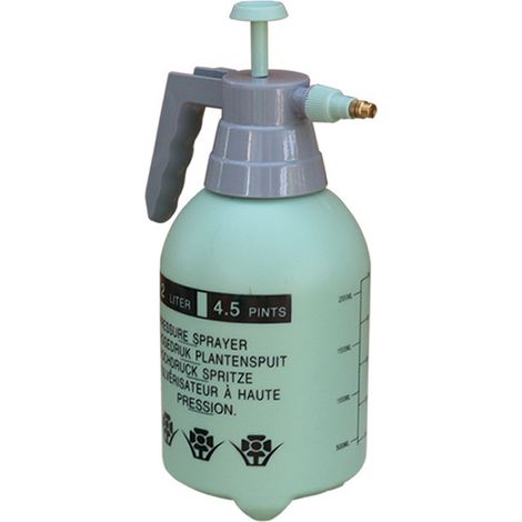 Pulvérisateur à pression en plastique de 2 litres, pulvérisateur à pompe portatif, pulvérisateur de jardin puissant avec buse, adapté à l'irrigation et au nettoyage. (1/5)