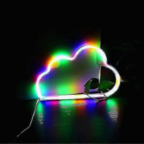 Lampe décorative néon LED en forme de nuage mignon, lampe de table créative, petite veilleuse, décoration intérieure (1/5)