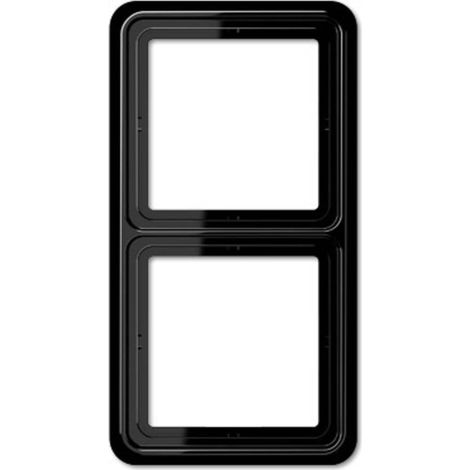 Jung Cadre double, CD 500, IP 44, duroplastique, noir, montage vertical et horizontal CD 582 SW (1/2)