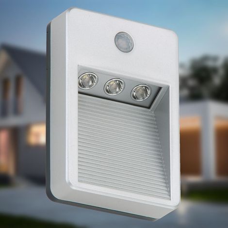 Sensor LED Außenleuchte, 8,5 cm, 0,18 W, Titan-Silber, Briloner Leuchten (1/5)