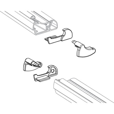 900TAP - Paar Abschlusskappen rechts/links Schlüsselautomatik Tap Automation Neu