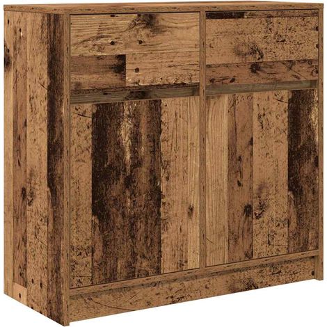 Maison Exclusive - Aparador con cajón madera antigua 80x34x76cm M (1/5)