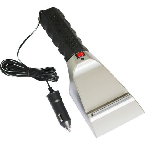 12V électrique chauffé voiture grattoir à glace Automobiles allume-cigare déneigement pelle pare-brise verre dégivrage outils propres (1/5)