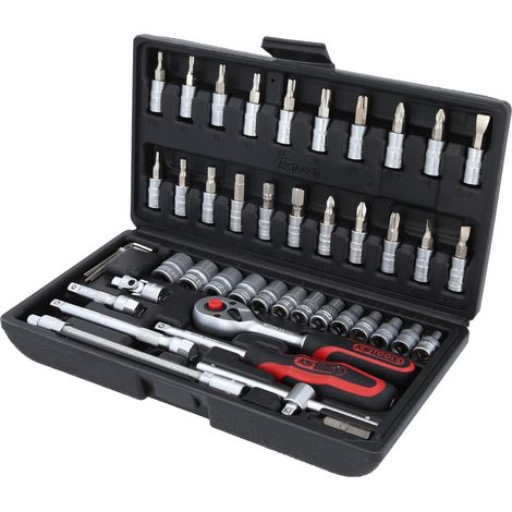 KSTOOLS Steckschlüssel- und Zubehörset 1/4, 46 Stück - 911.0646