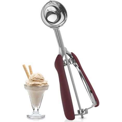 royaluxe - Cuillère à glace 304 en acier inoxydable pour crème glacée, melon, boulettes de viande, gâteau, pâte à biscuits, riz, cuillère à glace 3 cm, (1/5)