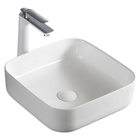 Aufsatzbecken Bernstein KW6134 Keramik Gäste-WC 38,5x38,5x13,5cm Weiß glänzend ohne Ablaufgarnitur