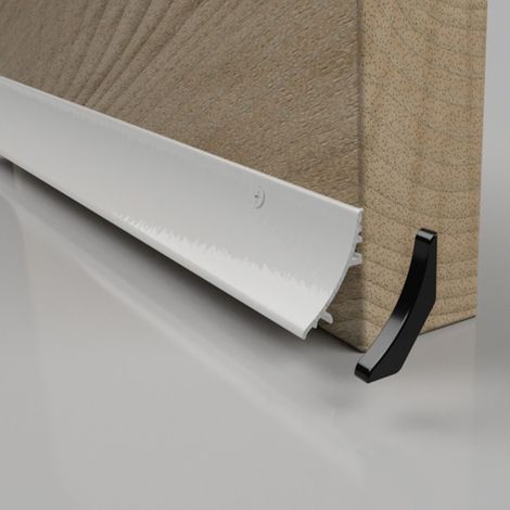 White Door Rain Deflector 32mm With Caps Face Fixed Bottom Door Strip Stormguard (1/5)