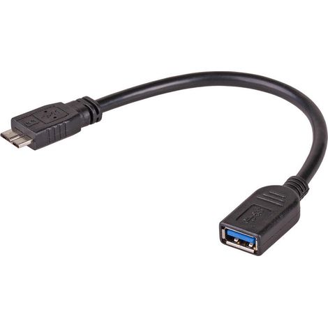 Adaptador USB 3.0 - micro USB 3.0 Akyga AK-AD-30 para smartphone, cable OTG de 15 cm (hembra/macho)