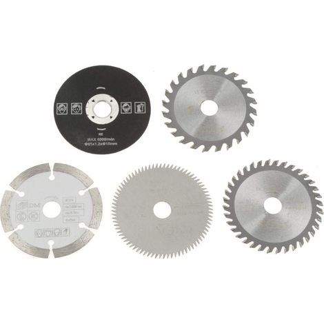 5pcs 85mm Diamètre Intérieur 15mm Mini-carbure Circulaire lame de Scie pour l'outil de Coupe 24 dents TCT /Plastique 36 dents /80 Dents HSS /Diamant /Résine Lame de Scie, Durable (1/5)