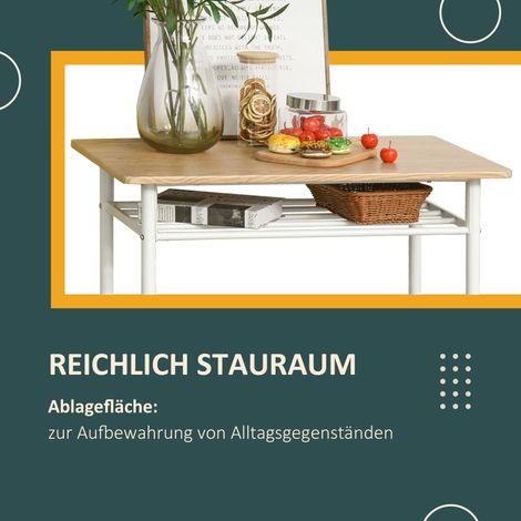 Table de bar avec 2 tabourets, ensemble de salon de jardin, table de cuisine avec étagère de rangement, table à manger pour salle à manger, cuisine, blanc (1/5)