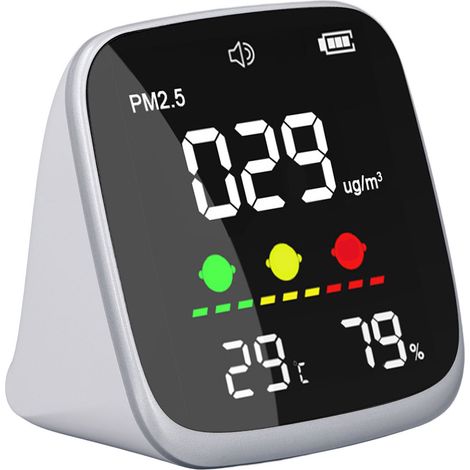 Testeur de qualité de l'air portable haute précision PM2.5, détecteur de température et d'humidité pour la maison (1/5)