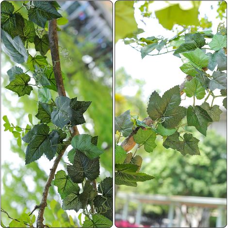 Guirlande lierre artificiel 2x2m, feuillage ignifuge. Idéale pour décoration mur et jardin avec nos produits faux lierre decoration. Parfait pour lierre artificiel guirlande. (1/5)