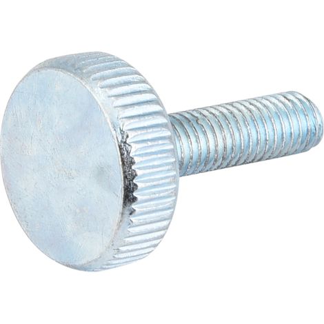 Vis à oreilles M5 en acier au carbone zingué à tête moletée plate (M520 5 pièces) (1/5)