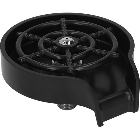 Rince-verres automatique haute pression pour évier, lave-tasses et nettoyeur de bouteilles de cuisine avec base en ABS noir (1/5)