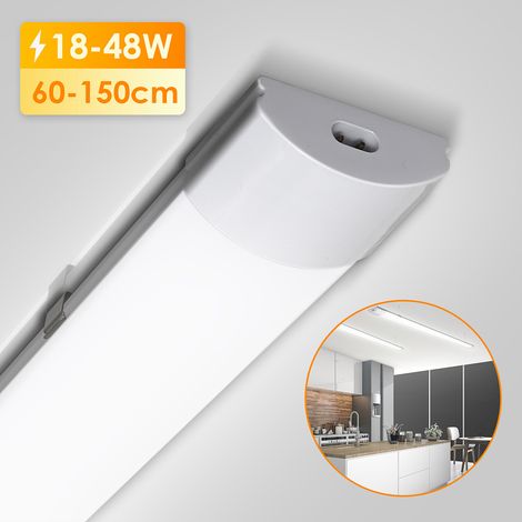 Wolketon LED Feuchtraumleuchte Feuchtraumlampe Neutralweiß 150 cm Werkstatt IP65