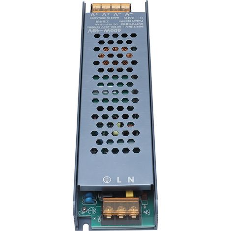 400W 48V 8.4A schwarzer LED-Transformator, Schaltnetzteil für lange LED-Streifen, wasserdichter Treiber für LED-Streifen, Wechselspannung 180-250V, magnetischer Konverter. (1/5)