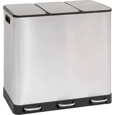 Bidone di selezione ariane 3x18l in acciaio inox - 5five