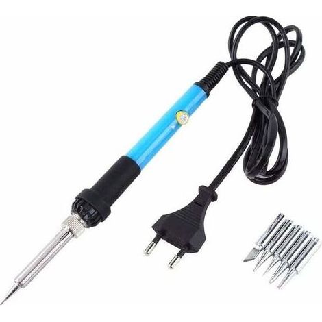 Soudure Électronique Régulable 60 W avec 5 Pointes – Alimentation 220 V Norme Européenne pour Électroniciens et Débutants (1/5)