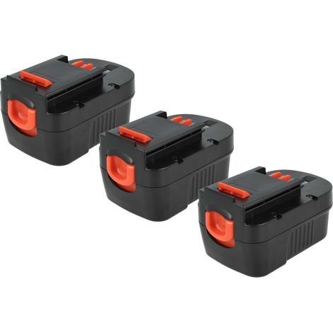 vhbw 3x Akku kompatibel mit Black & Decker SX7500, SXR14, SX7000, XTC143BK Werkzeug (3300 mAh, NiMH, 14,4 V)