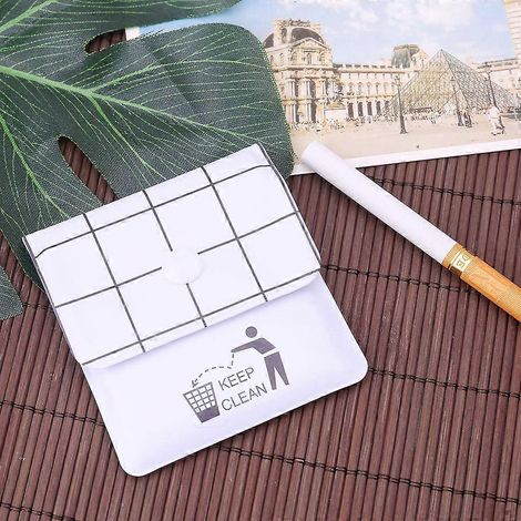Cendrier portable de poche pour fumer en extérieur, sac de rangement pour cendres de cigares et de tabac ignifugé (1/4)