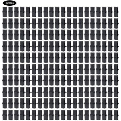 Serre Fixation Clip 200 Pcs Clip de serre PP Serre Film Clip De Fixation Pince Serre Accessoires pour Filet en Plastique Film (1 x 0.4 po) (1/5)