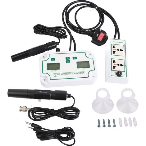 Testeur Qualité Eau 3 en 1 pH EC Temp Appareil de Mesure Multiparamètre avec Écran LCD et WiFi pour Aquarium et Piscine (1/5)