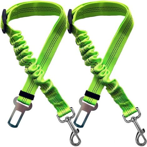 Cintura di sicurezza per auto regolabile in 2 pezzi per cani con imbracatura, sistema elastico ammortizzante, cintura di sicurezza per animali domestici (gatti), accessorio da viaggio (1/4)
