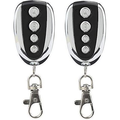 Largeight – Lot de 2 télécommandes universelles 433,9 MHz – 4 canaux pour porte de garage et portail – Distance de transmission 100m (1/5)