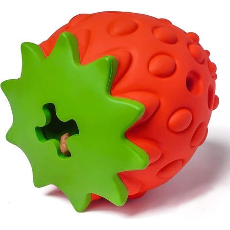 Dog teething toy, strawberry, red/green (1/5)