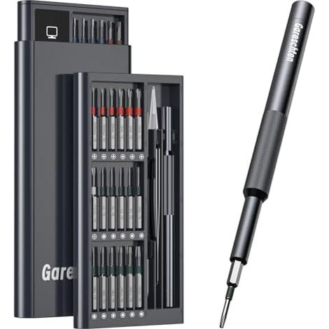 Tournevis de PréCision, 39 en 1 Mini Kit avec 36 Longue Embouts S2, Précision Jeu MagnéTique Outil ae RéParation Pour Lunettes, Montres, Pc, Ordinateur Portable, Switch, PS4 - (1/5)