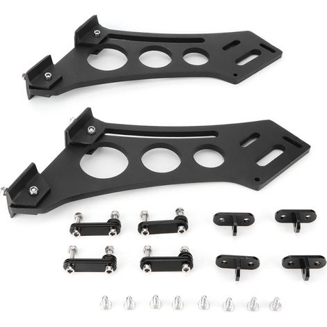 Beyamis Supports de fixation universels pour aileron arrière de voiture en alliage d'aluminium CNC de 10 pouces, aileron de coffre de course (1/5)