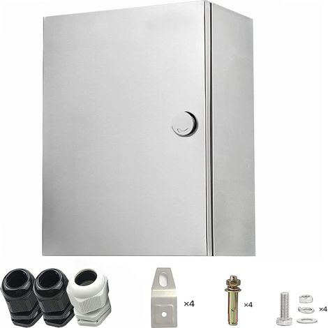 Boîte de Jonction électrique Extérieure Imperméable en Acier Inoxydable, Boîtier électrique étanche avec Plaque de Montage Isolée, 40x30x16CM (1/5)