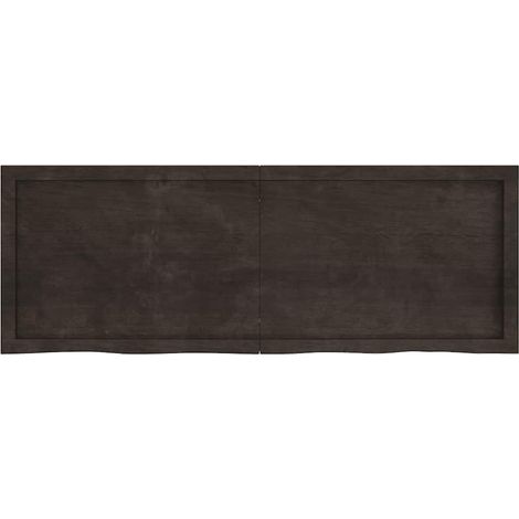 Maison Exclusive - Tischplatte Dunkelbraun 140x50x(2-4)cm Massivh