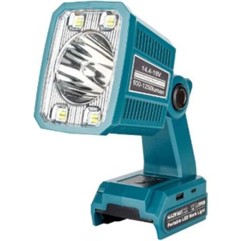 Lampe De Travail - Lampe De Poche - LED - Tête Pivotante 90° - Double Port USB Et Type-C - Pour Intérieur Extérieur Secours Bricolage - 1 Pièce (1/5)